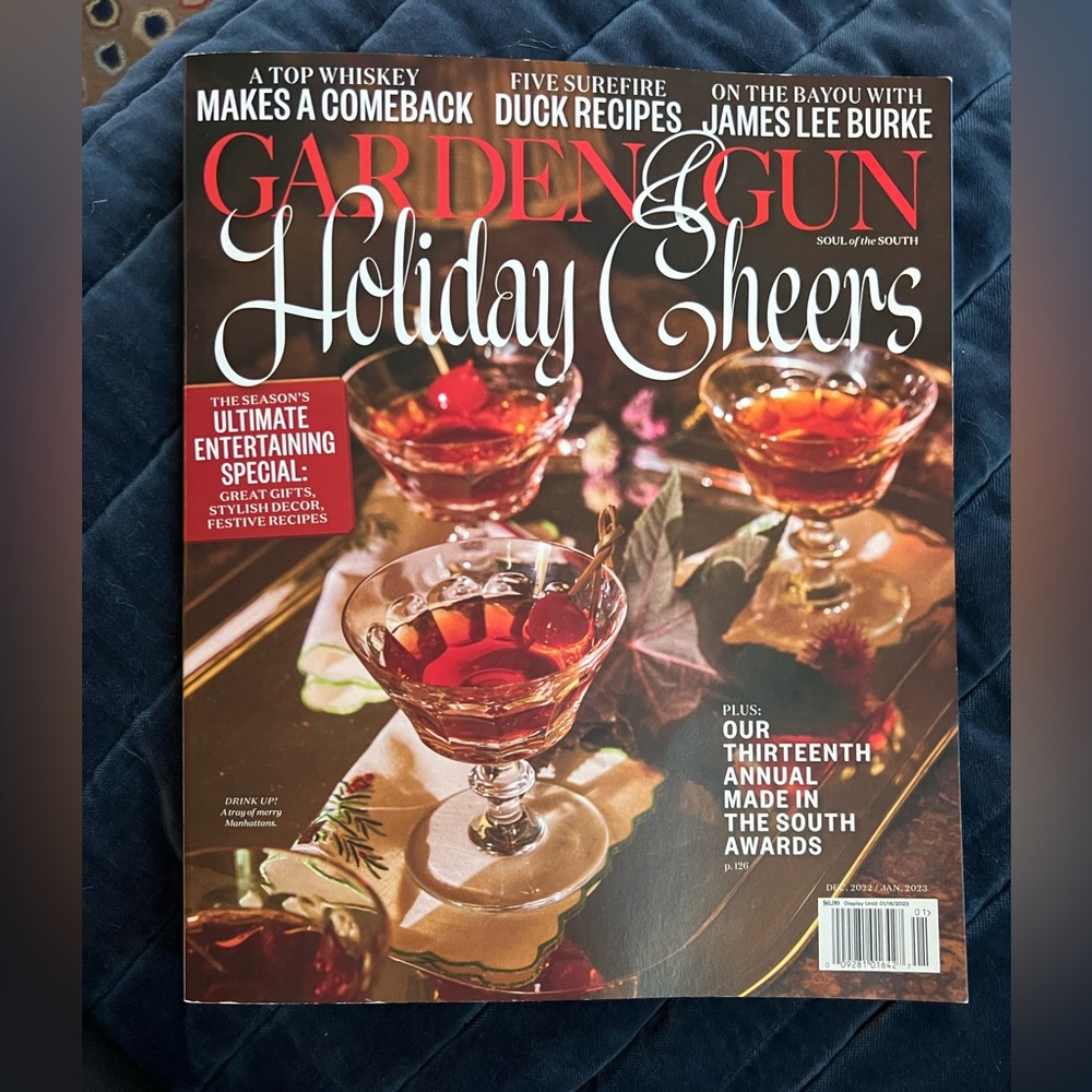 Garden and Gun Magazine December 2022 January 2023 holiday edition